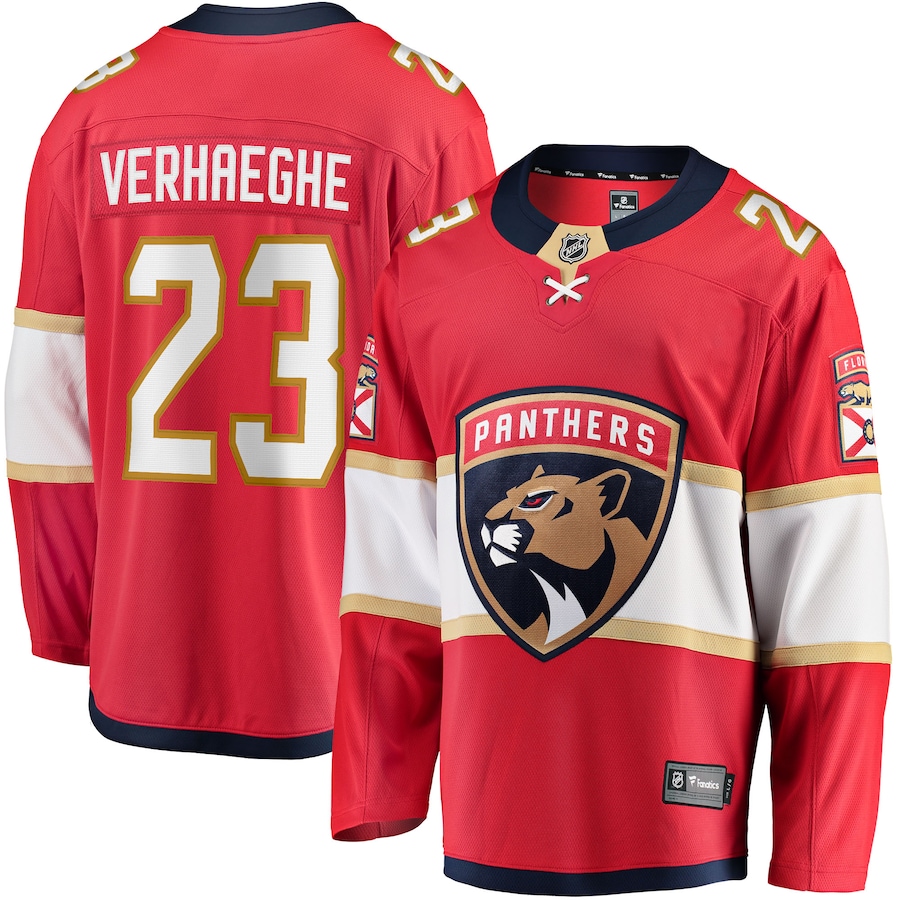 Carter Verhaeghe Florida Panthers Fanatics Home Breakaway Jersey - Red - myjerseyhub