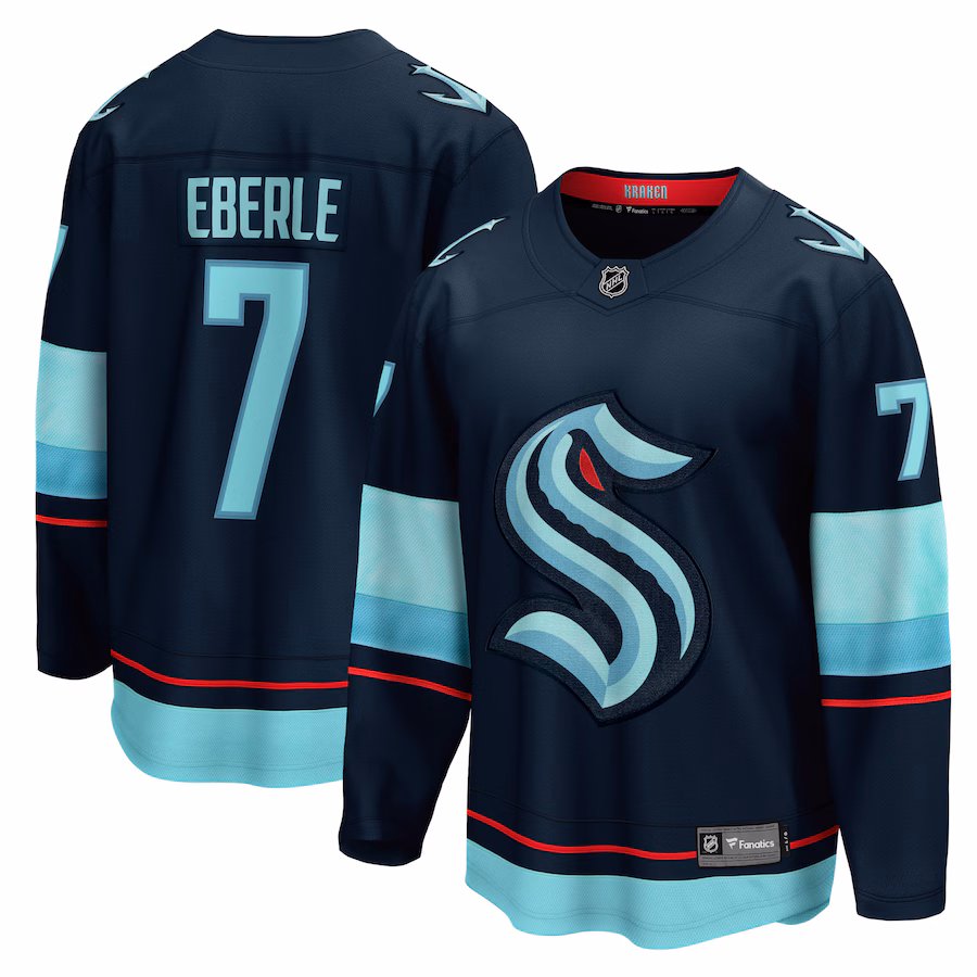 Jordan Eberle Seattle Kraken Fanatics Home Breakaway Player Jersey - Navy - myjerseyhub