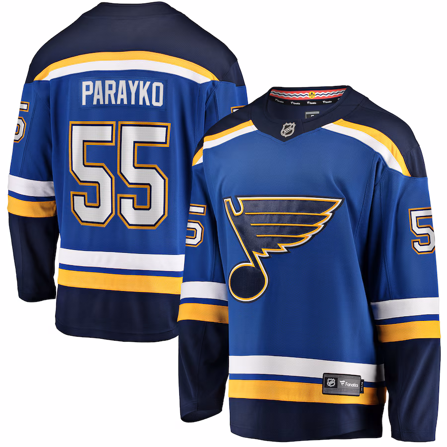 Colton Parayko St. Louis Blues Fanatics Home Breakaway Player Jersey - Blue - myjerseyhub