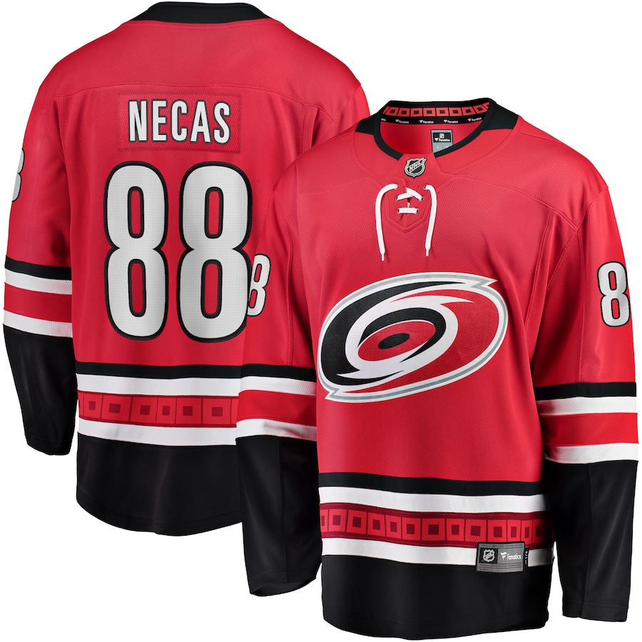 Martin Necas Carolina Hurricanes Fanatics Alternate Breakaway Player Jersey - Red - myjerseyhub