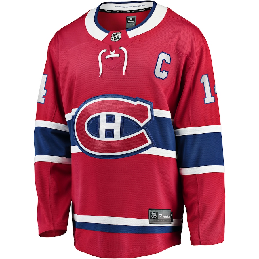 Nick Suzuki Montreal Canadiens Fanatics Home Captain Patch Breakaway Player Jersey - Red - myjerseyhub