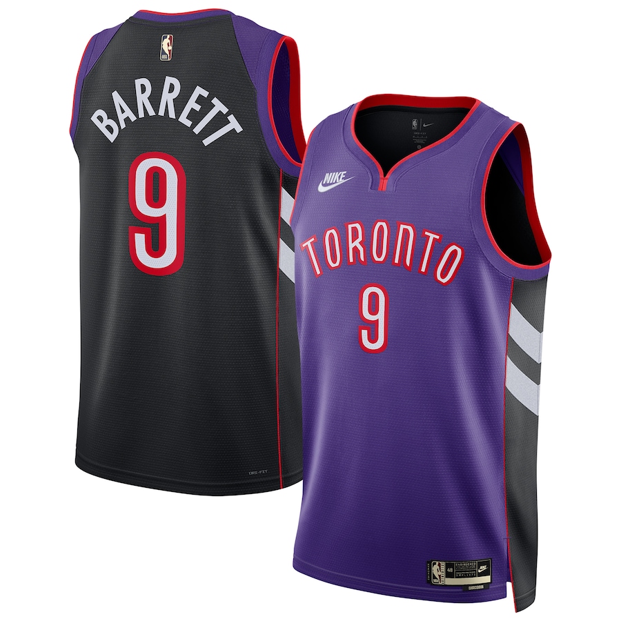 RJ Barrett Toronto Raptors Nike Unisex 2024/25 Swingman Jersey - Purple - Classic Edition - myjerseyhub