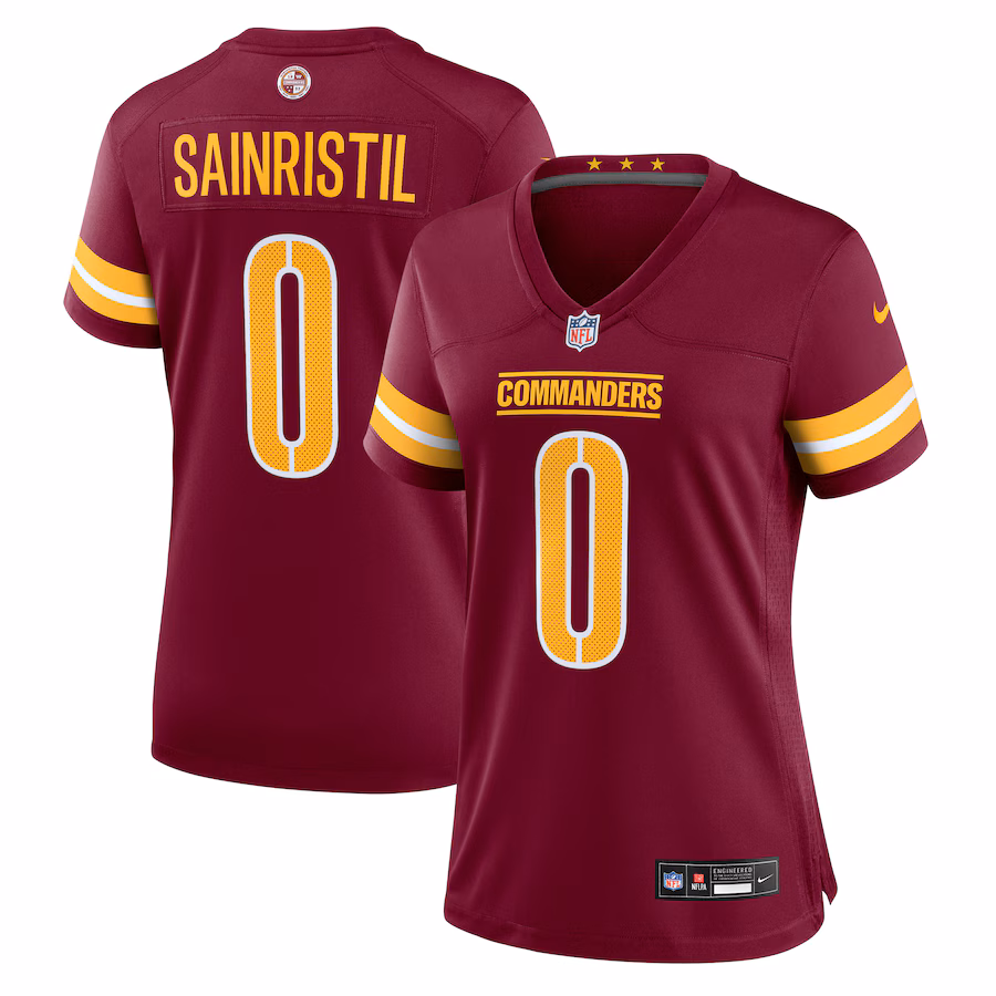 Mike Sainristil Washington Commanders Nike Women's Game Jersey - Burgundy - myjerseyhub