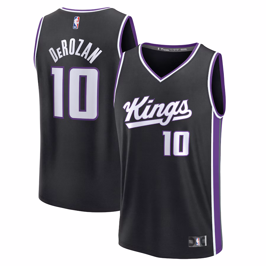 DeMar DeRozan Sacramento Kings Fanatics Fast Break Replica Player Jersey - Icon Edition - Black - myjerseyhub