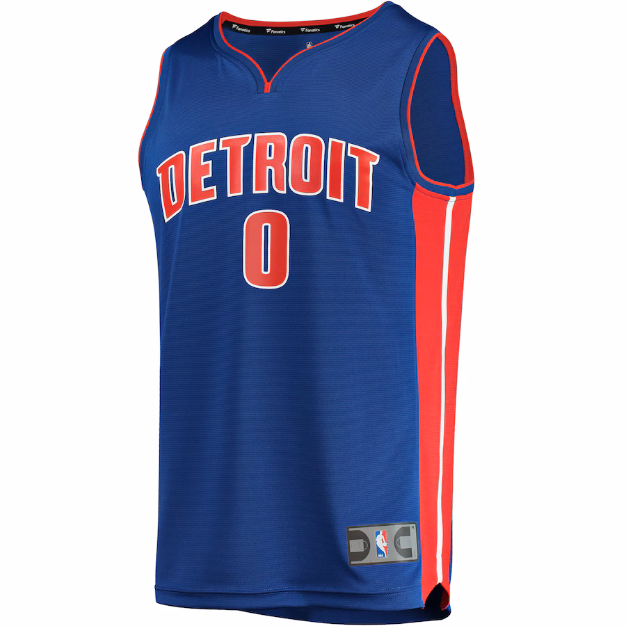 Jalen Duren Detroit Pistons Fanatics Fast Break Replica Jersey - Icon Edition - Blue - myjerseyhub