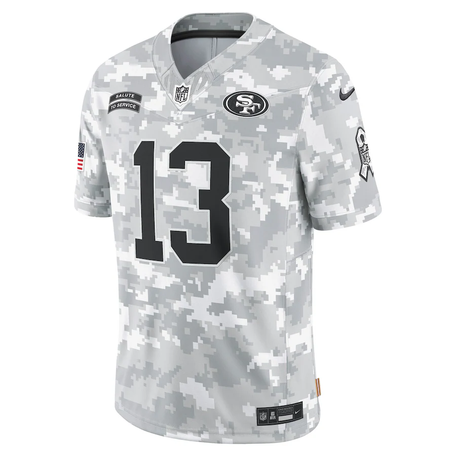 Brock Purdy San Francisco 49ers Nike 2024 Salute to Service Limited Jersey - Arctic Camo - myjerseyhub