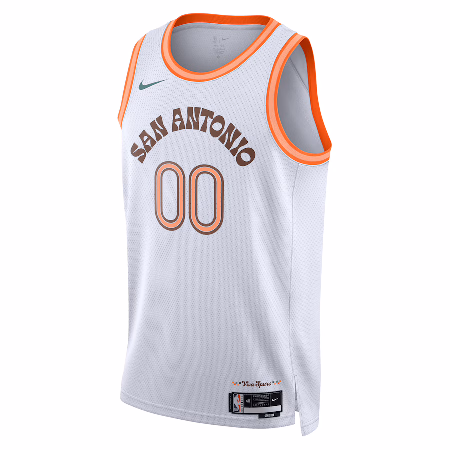 San Antonio Spurs Nike Unisex 2023/24 Custom Swingman Jersey - White - City Edition - myjerseyhub