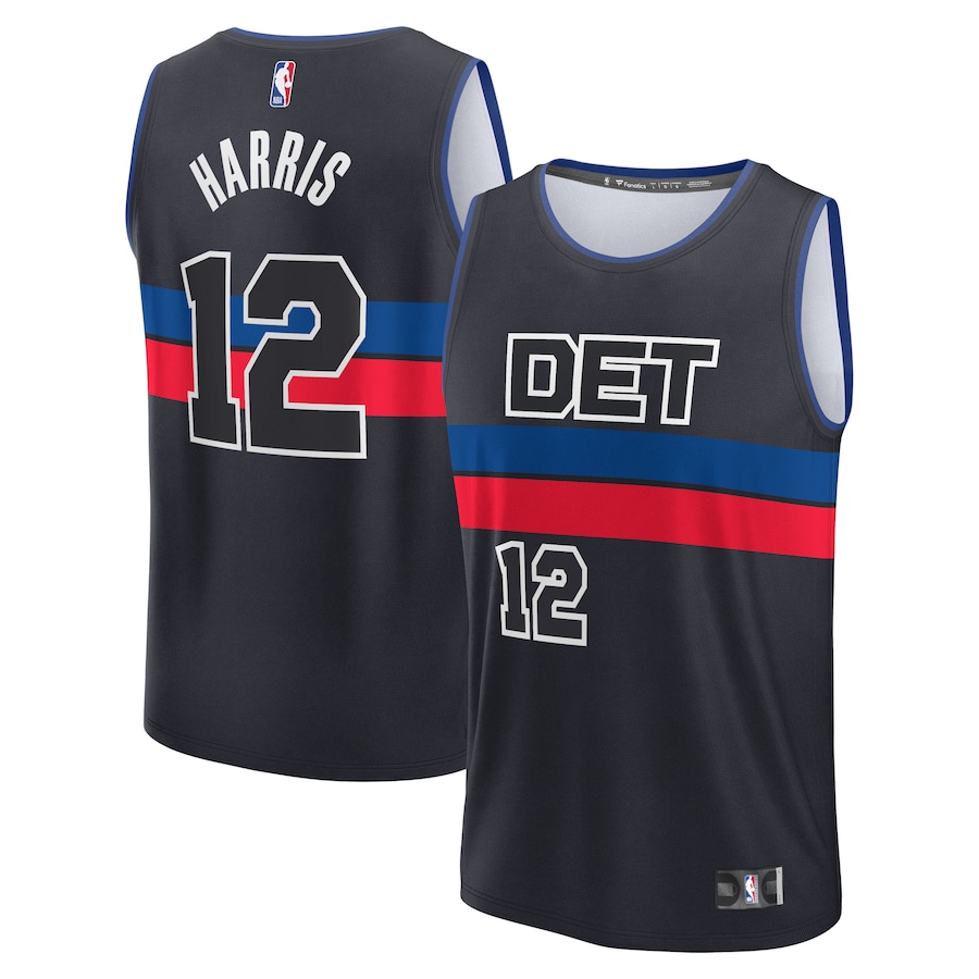 Tobias Harris Detroit Pistons Fanatics Fast Break Player Jersey - Statement Edition - Black - myjerseyhub
