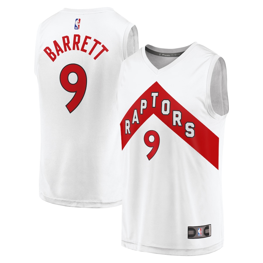 RJ Barrett Toronto Raptors Fanatics Fast Break Player Jersey - Association Edition - White - myjerseyhub