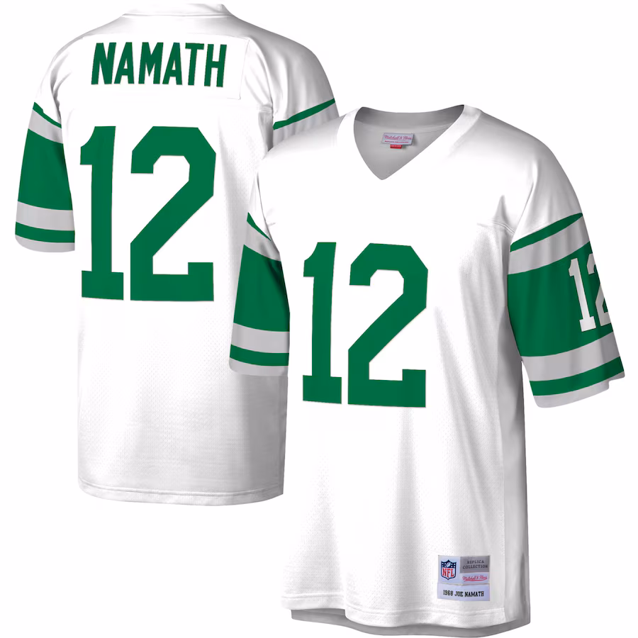 Joe Namath New York Jets Mitchell & Ness Legacy Replica Jersey - White - myjerseyhub