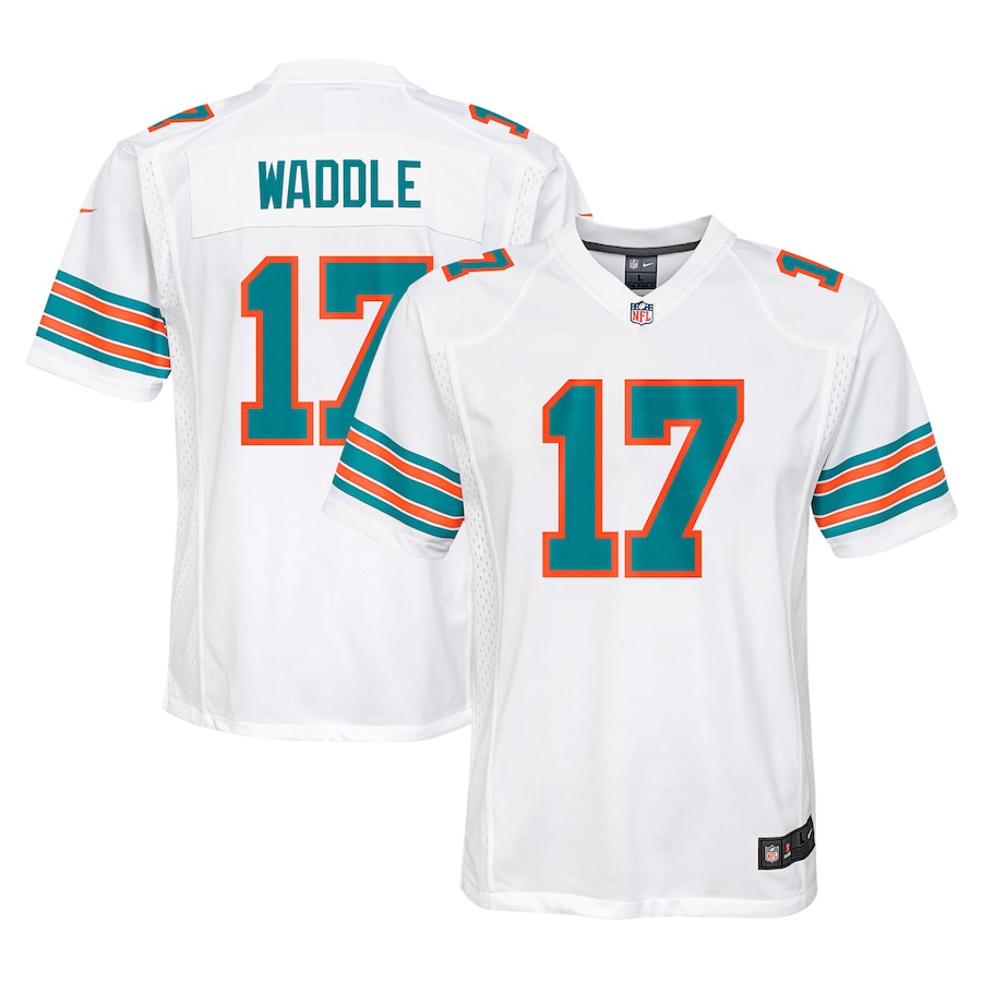 Jaylen Waddle Miami Dolphins Nike Youth Alternate Player Game Jersey - White - myjerseyhub