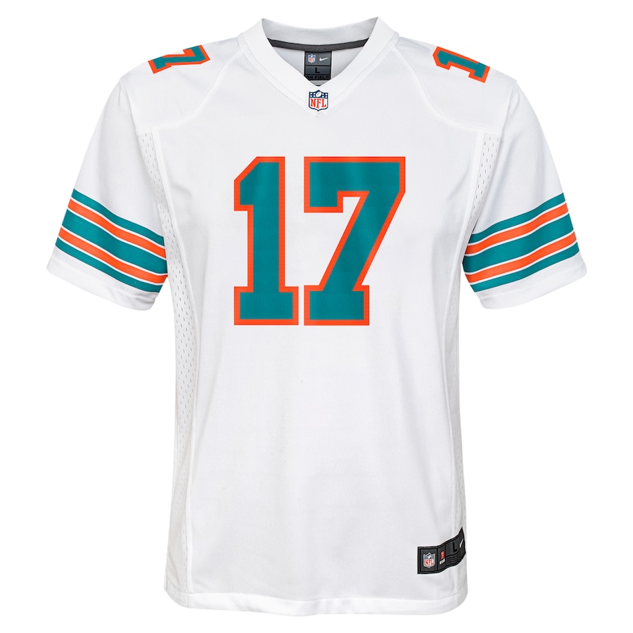 Jaylen Waddle Miami Dolphins Nike Youth Alternate Player Game Jersey - White - myjerseyhub