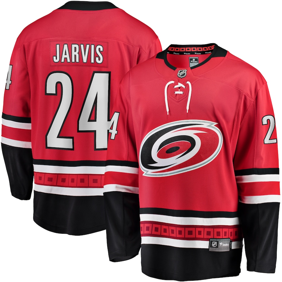 Seth Jarvis Carolina Hurricanes Fanatics Alternate Breakaway Player Jersey - Red - myjerseyhub