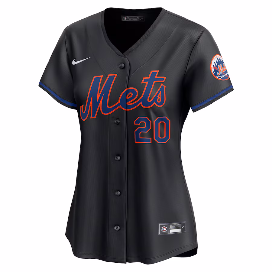 Pete Alonso New York Mets Nike Women's Alternate Limited Player Jersey – Black - myjerseyhub