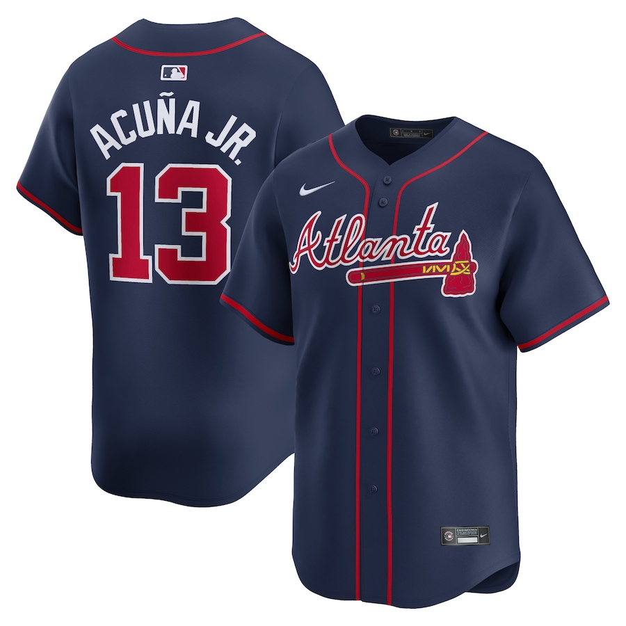 Ronald Acuña Jr. Atlanta Braves Nike Alternate Limited Player Jersey – Navy - myjerseyhub