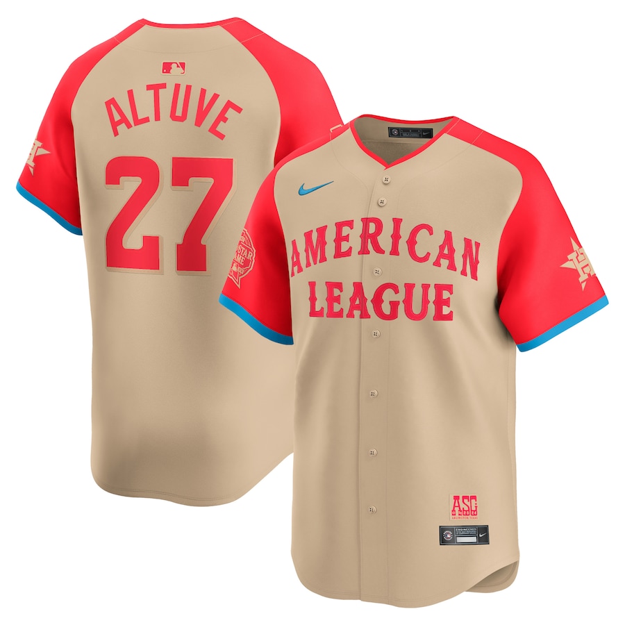 Jose Altuve American League Nike 2024 MLB All-Star Game Limited Player Jersey - Cream - myjerseyhub