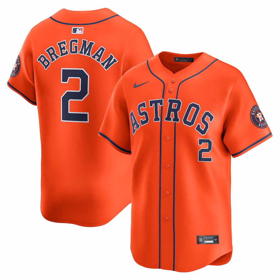Alex Bregman Houston Astros Nike Alternate Limited Player Jersey – Orange - myjerseyhub