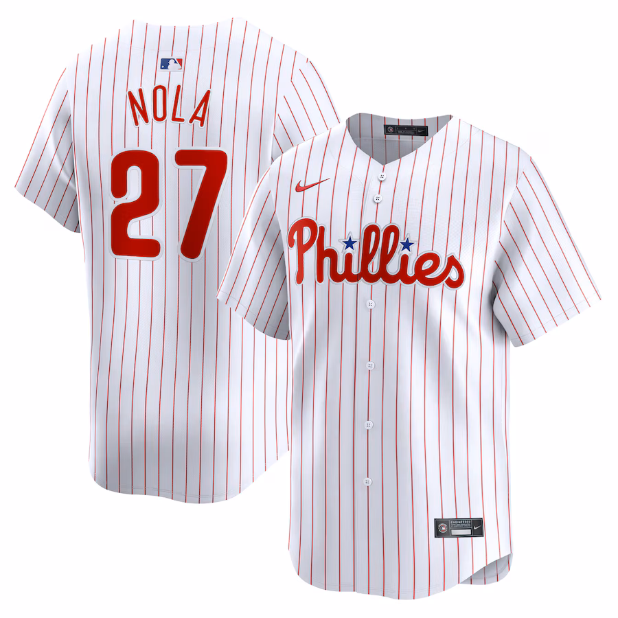 Aaron Nola Philadelphia Phillies Nike Home Limited Player Jersey - White - myjerseyhub