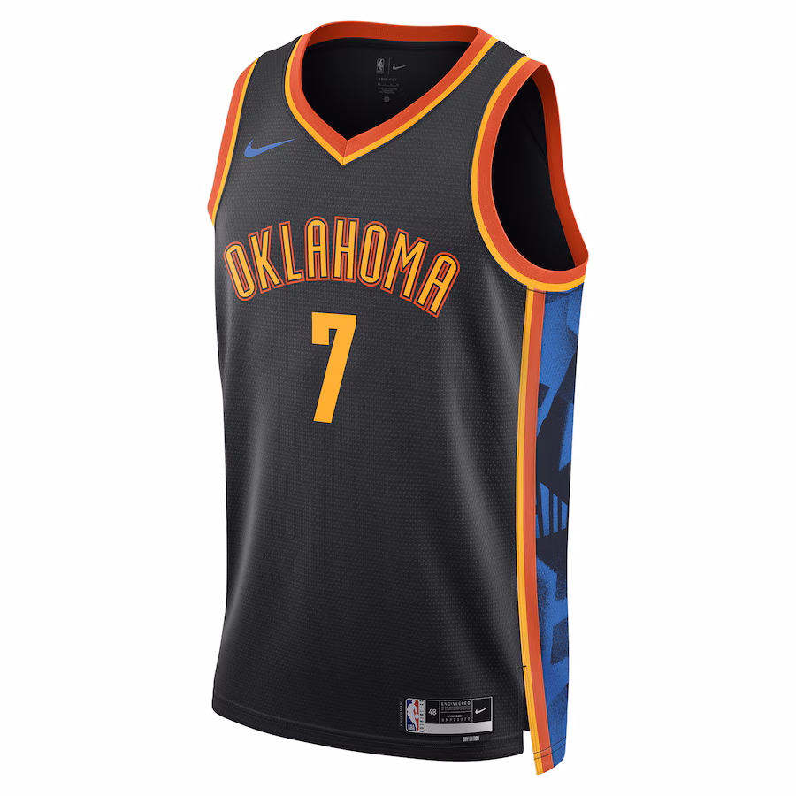 Chet Holmgren Oklahoma City Thunder Nike Unisex 2024/25 Swingman Player Jersey - City Edition - Black - myjerseyhub