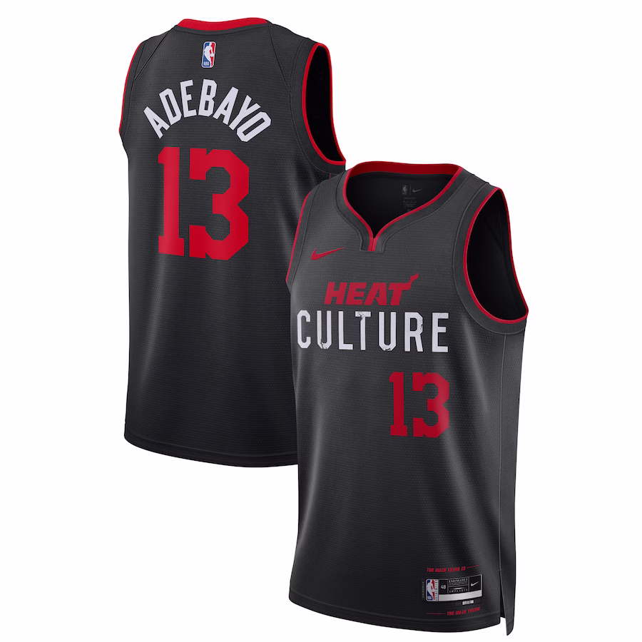 Bam Adebayo Miami Heat Nike Unisex 2023/24 Swingman Jersey - Black - City Edition - myjerseyhub