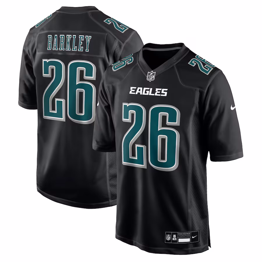 Saquon Barkley Philadelphia Eagles Nike Carbon Fashion Jersey - Carbon Black - myjerseyhub