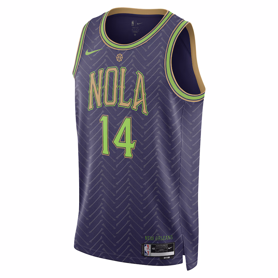 Brandon Ingram New Orleans Pelicans Nike Unisex 2024/25 Swingman Player Jersey - City Edition - Purple - myjerseyhub