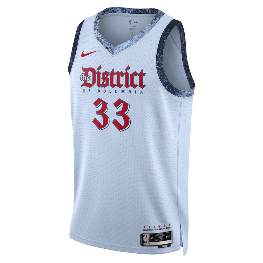 Kyle Kuzma Washington Wizards Nike Unisex 2024/25 Swingman Player Jersey - City Edition - Powder Blue - myjerseyhub