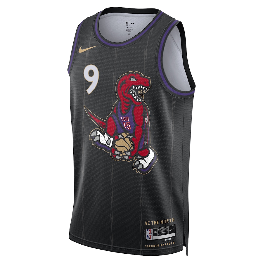 RJ Barrett Toronto Raptors Nike Unisex 2024/25 Swingman Player Jersey - City Edition - Black - myjerseyhub