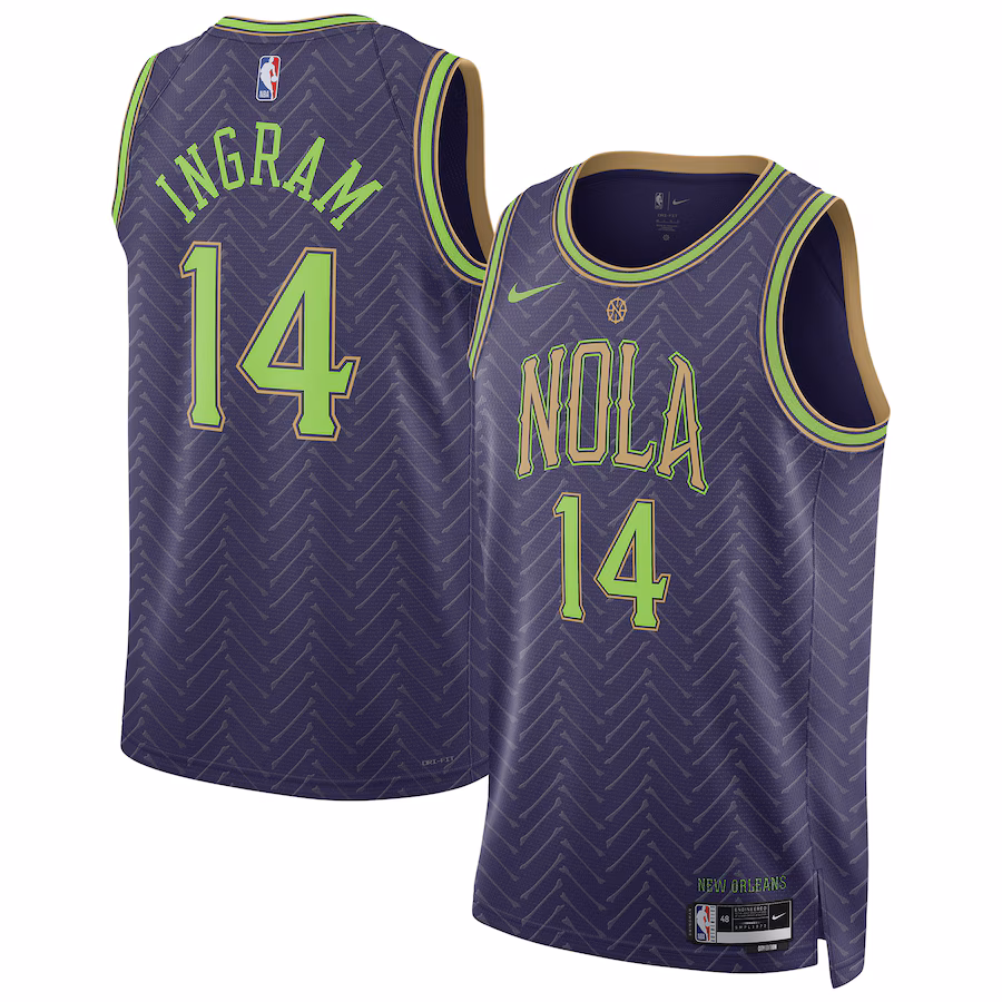 Brandon Ingram New Orleans Pelicans Nike Unisex 2024/25 Swingman Player Jersey - City Edition - Purple - myjerseyhub