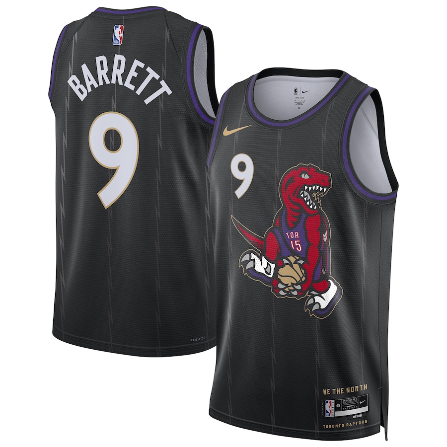 RJ Barrett Toronto Raptors Nike Unisex 2024/25 Swingman Player Jersey - City Edition - Black - myjerseyhub