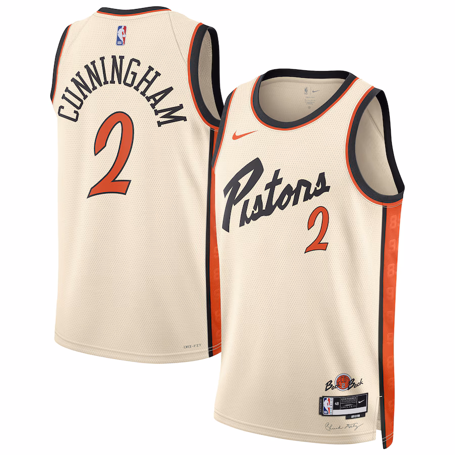 Cade Cunningham Detroit Pistons Nike Unisex 2024/25 Swingman Player Jersey - City Edition - White - myjerseyhub
