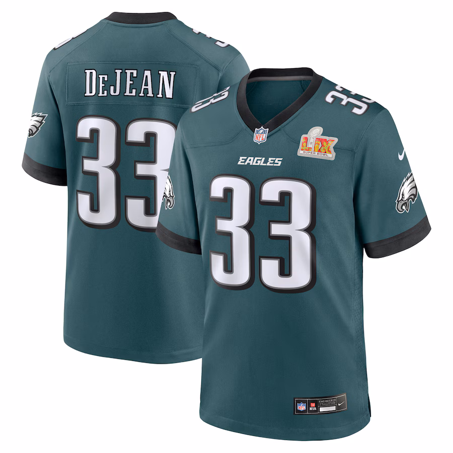 Cooper DeJean Philadelphia Eagles Nike Super Bowl LIX Game Player Jersey - Midnight Green - myjerseyhub