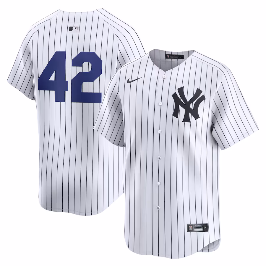 New York Yankees Nike 2024 Jackie Robinson Day Home Limited Jersey – White - myjerseyhub