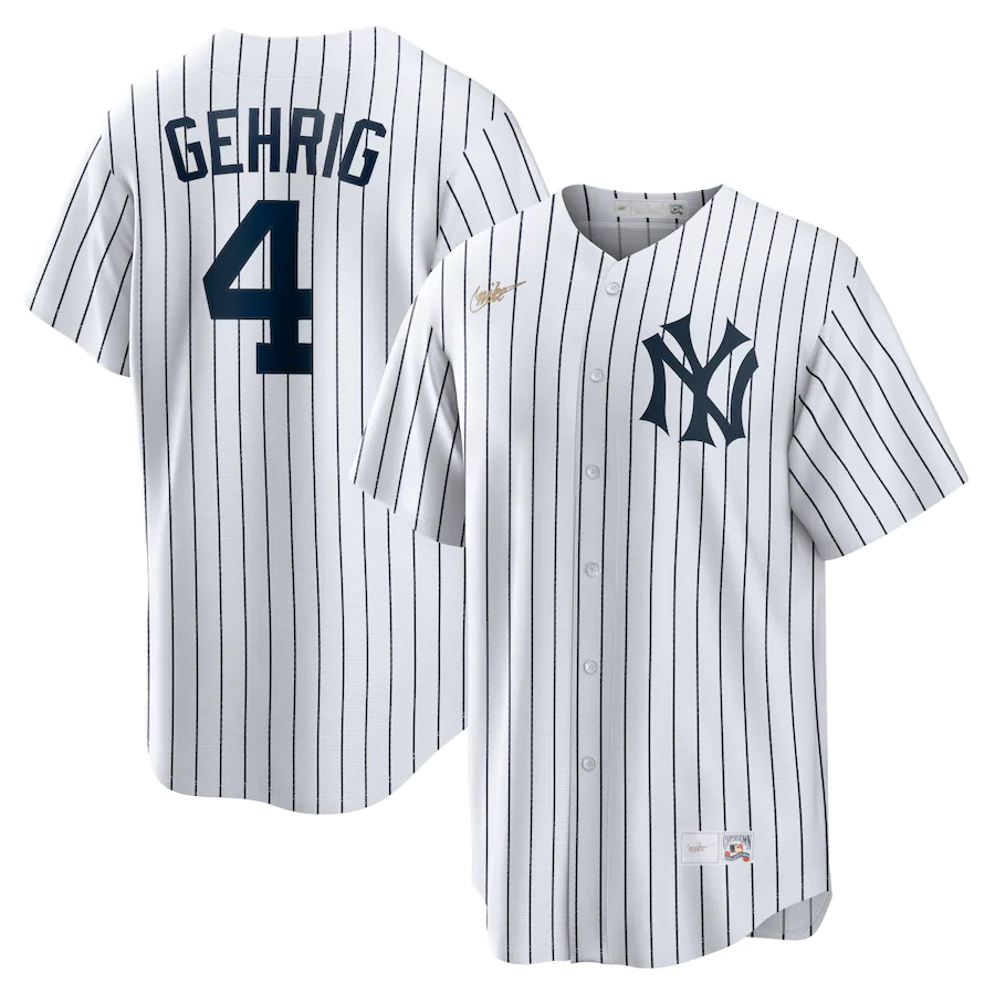 Lou Gehrig New York Yankees Nike Home Cooperstown Collection Player Jersey - White - myjerseyhub