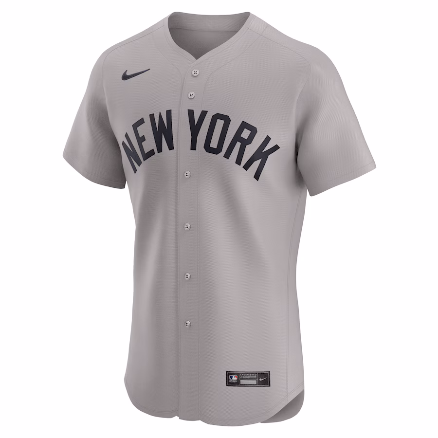 New York Yankees Nike Road 2024 Jackie Robinson Day Elite Jersey - Gray - myjerseyhub