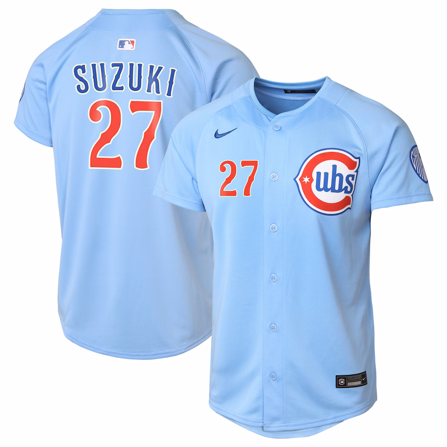 Seiya Suzuki Chicago Cubs Nike Youth 2nd Alternate Limited Player Jersey - Baby Blue - myjerseyhub
