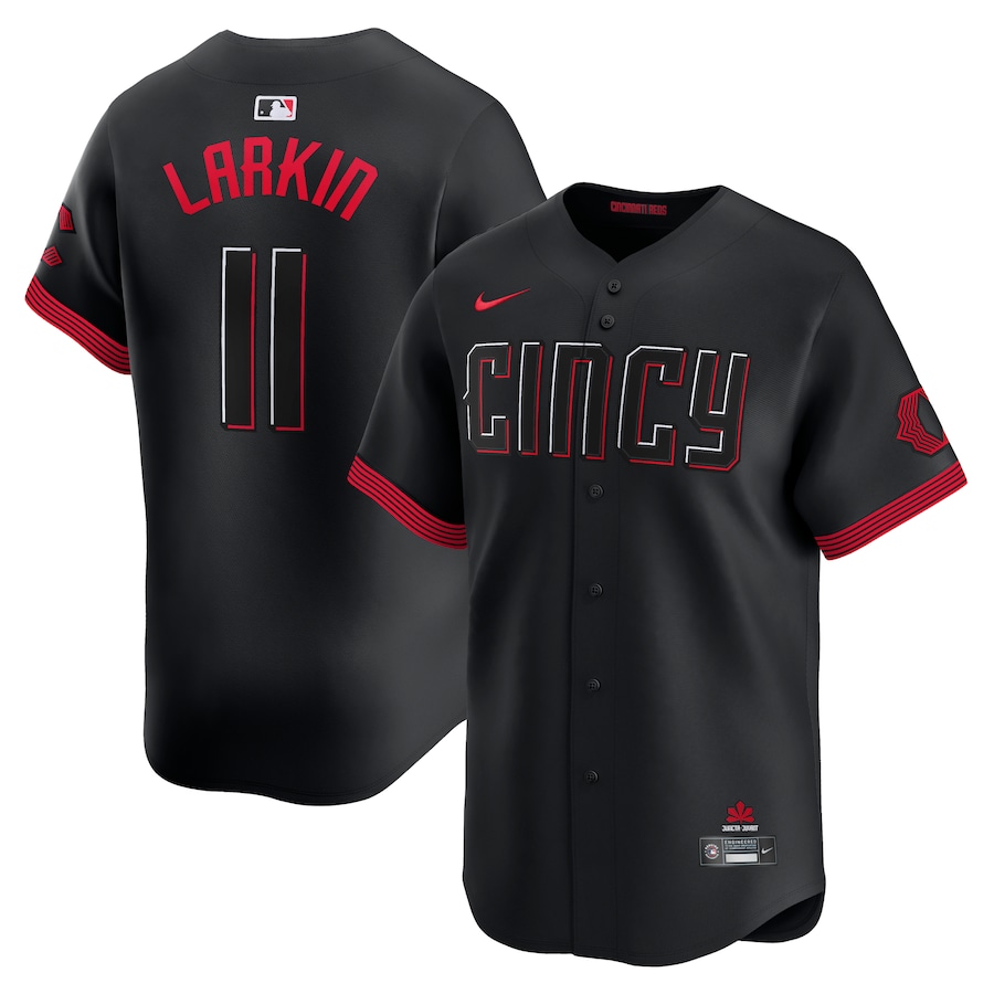 Barry Larkin Cincinnati Reds Nike City Connect Limited Player Jersey - Black - myjerseyhub