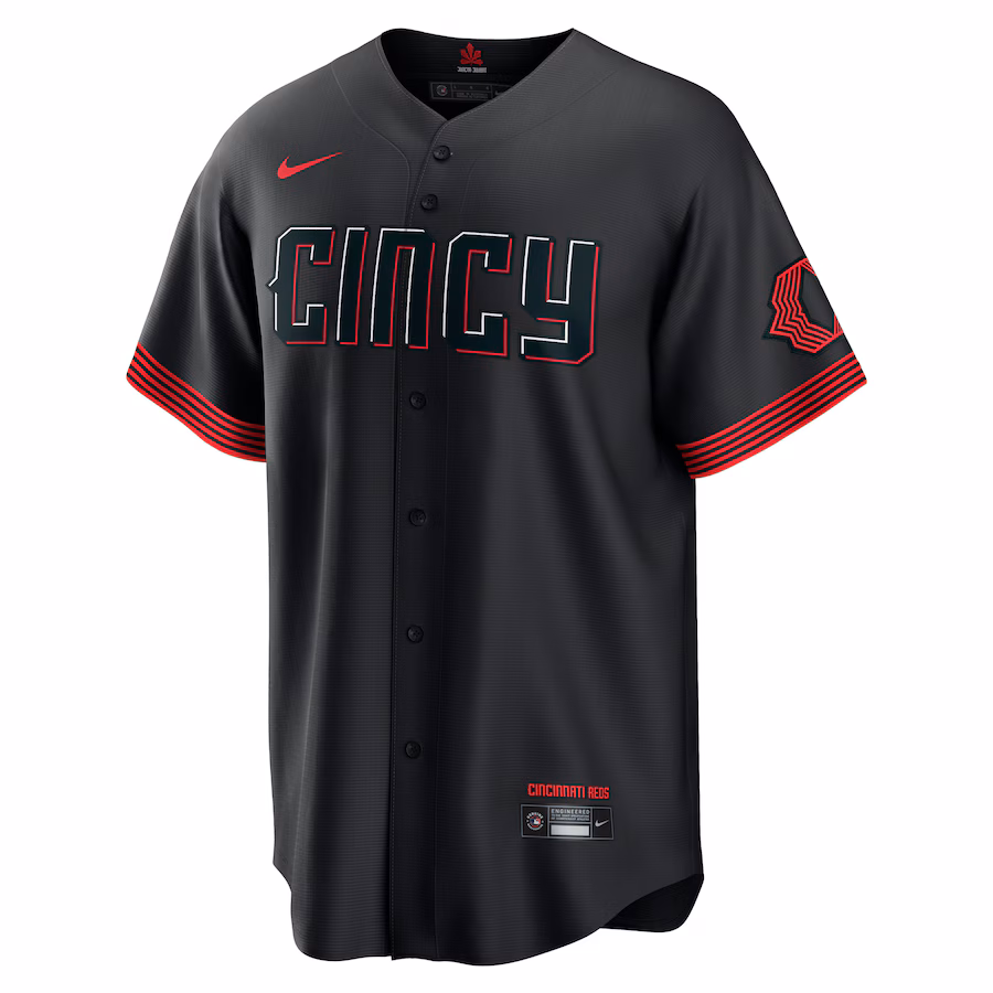 Barry Larkin Cincinnati Reds Nike City Connect Replica Player Jersey - Black - myjerseyhub
