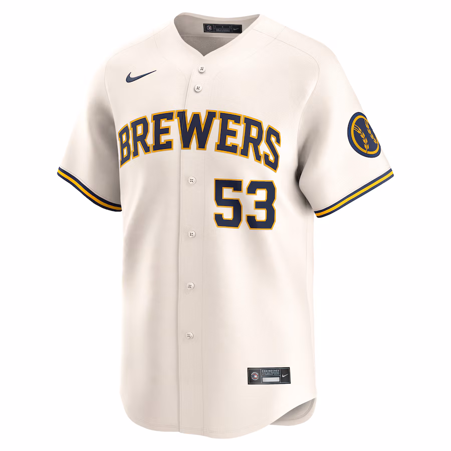 Brandon Woodruff Milwaukee Brewers Nike Home Limited Player Jersey - Cream - myjerseyhub