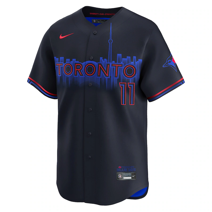Bo Bichette Toronto Blue Jays Nike 2024 City Connect Limited Player Jersey - Black - myjerseyhub