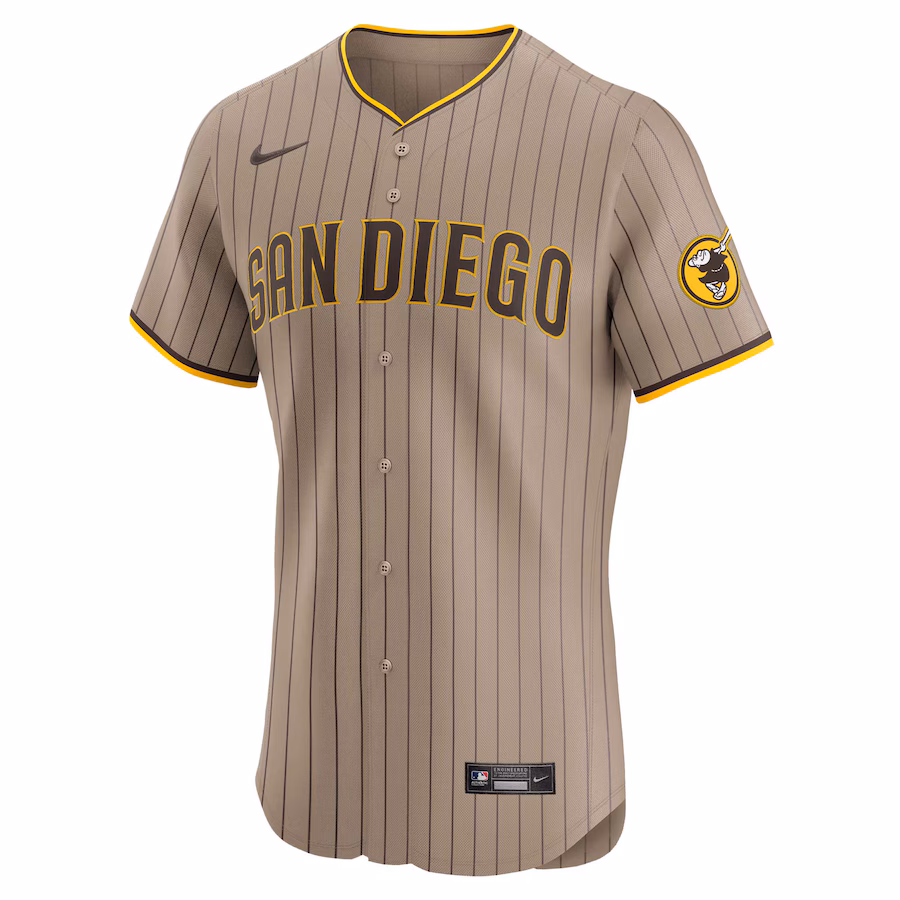 San Diego Padres Nike Alternate Vapor Premier Elite Patch Jersey - Sand - myjerseyhub