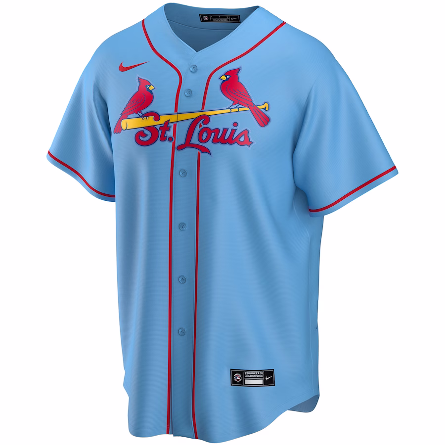 St. Louis Cardinals Nike Alternate Replica Custom Jersey - Light Blue - myjerseyhub