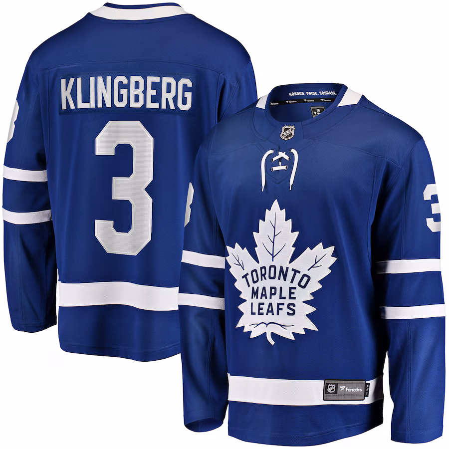 John Klingberg Toronto Maple Leafs Fanatics Home Breakaway Jersey - Blue - myjerseyhub