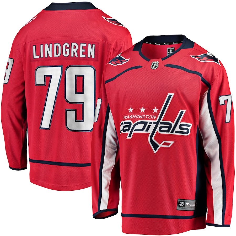 Charlie Lindgren Washington Capitals Fanatics Home Breakaway Player Jersey - Red - myjerseyhub