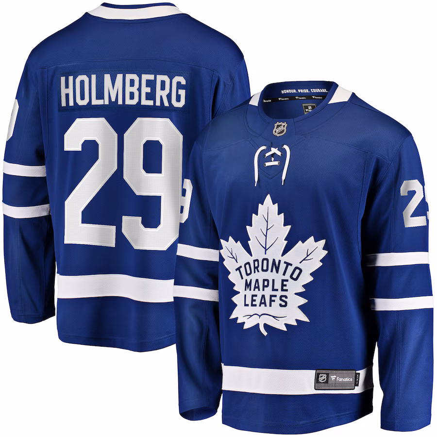 Pontus Holmberg Toronto Maple Leafs Fanatics Home Premier Breakaway Player Jersey - Blue - myjerseyhub