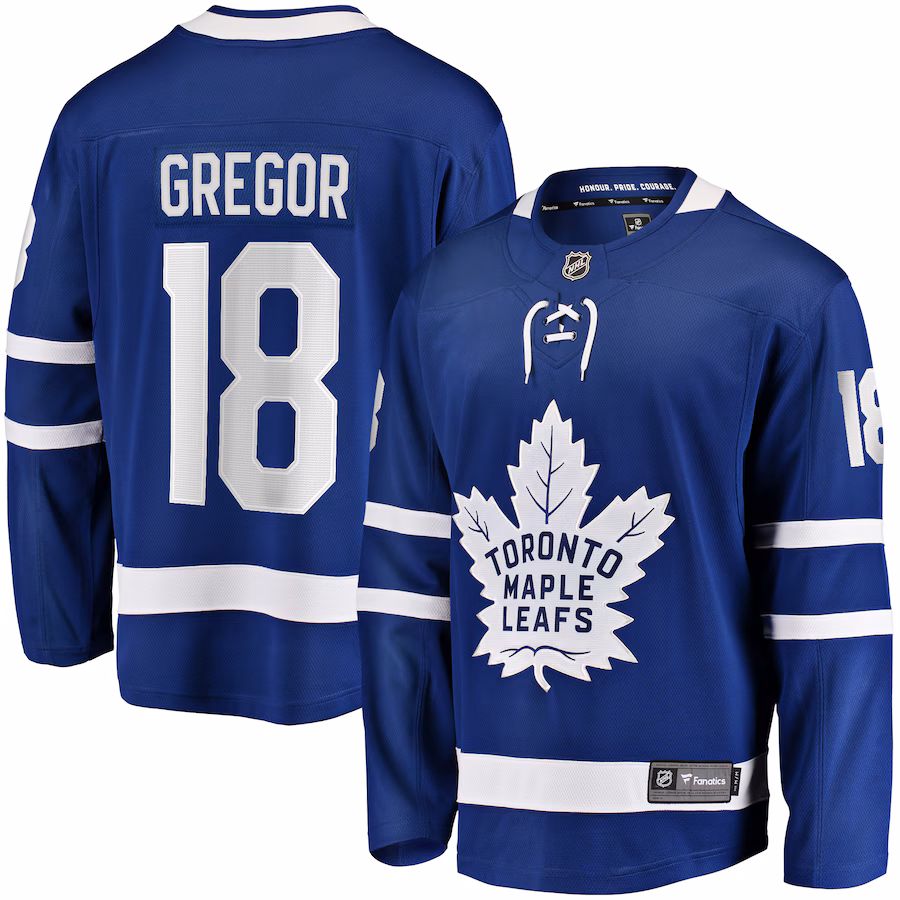 Noah Gregor Toronto Maple Leafs Fanatics Home Premier Breakaway Player Jersey - Blue - myjerseyhub