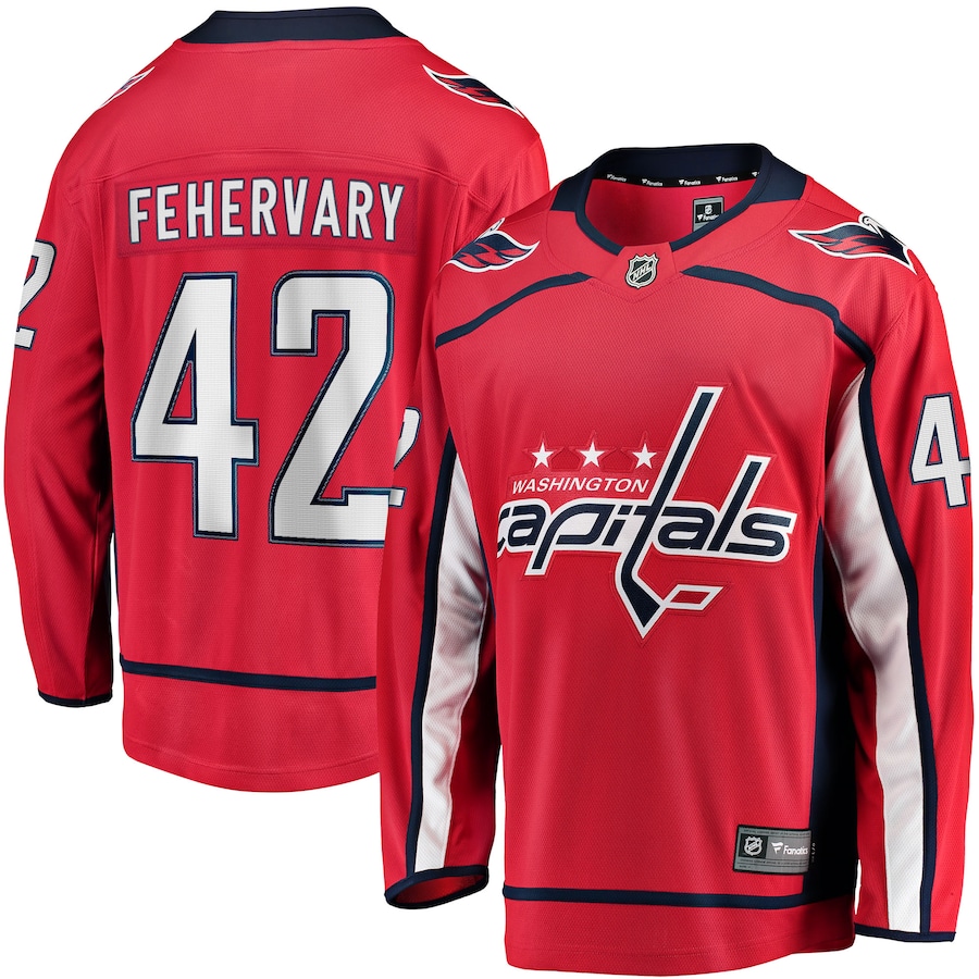 Martin Fehervary Washington Capitals Fanatics Home Breakaway Player Jersey - Red - myjerseyhub