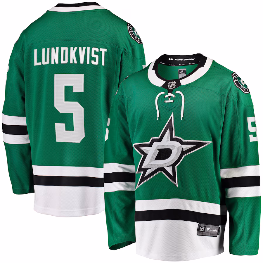Nils Lundkvist Dallas Stars Fanatics Home Premier Breakaway Player Jersey - Kelly Green - myjerseyhub