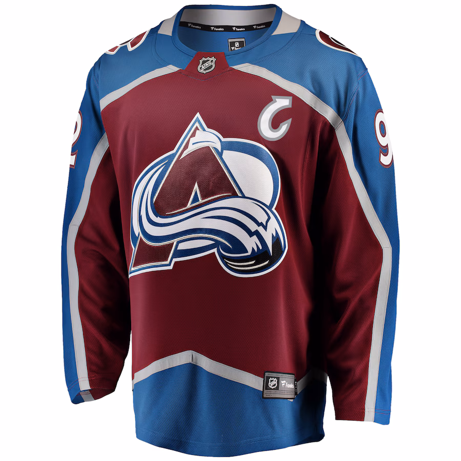Gabriel Landeskog Colorado Avalanche Fanatics Captain Patch Home Breakaway Jersey - Burgundy - myjerseyhub