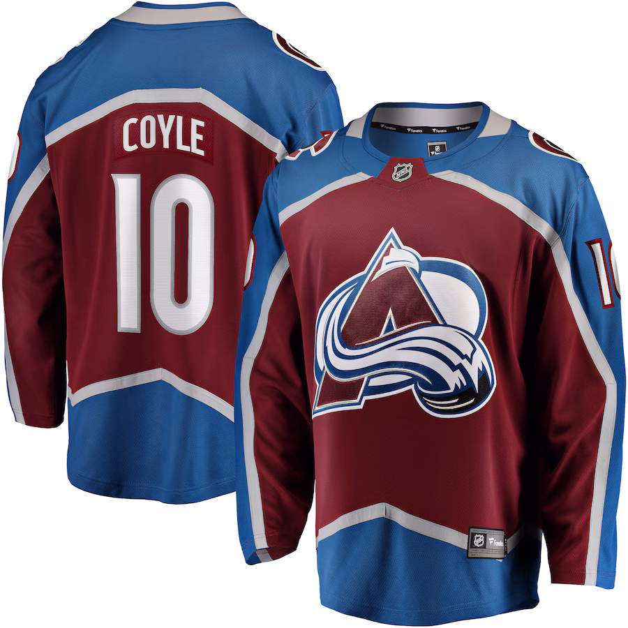 Charlie Coyle Colorado Avalanche Fanatics Home Breakaway Jersey - Burgundy - myjerseyhub